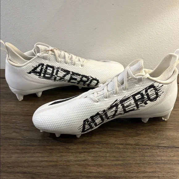 NEW [Adidas] Adizero Scorch Lightweight Football Cleats Black/White Men’s US 14 - Picture 9 of 13